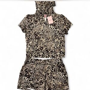 Juicy Couture Velour Leopard Print Set